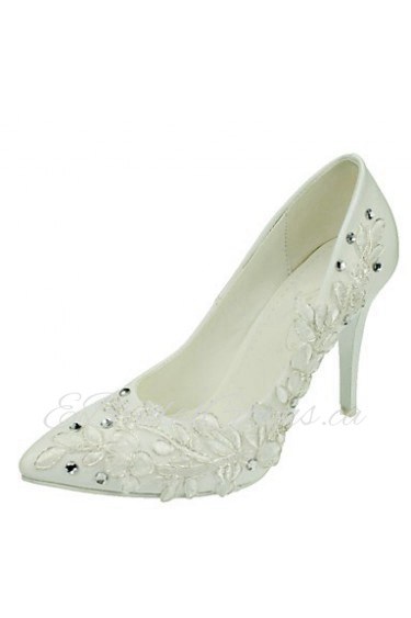 Women's Wedding Shoes Pointed Toe Stiletto Heel Wedding / Dress White