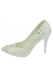 Women's Wedding Shoes Pointed Toe Stiletto Heel Wedding / Dress White