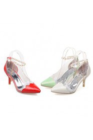 Women's Shoes Stiletto Heel/Pointed Toe Heels Party & Evening/Dress Green/Red/Beige