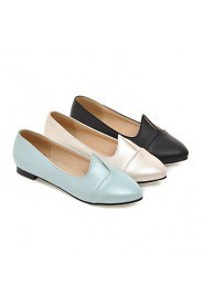 Women's Shoes Low Heel Comfort / Pointed Toe Flats Wedding / Outdoor / Dress / Casual Black / Blue / Beige