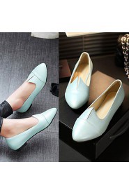 Women's Shoes Low Heel Comfort / Pointed Toe Flats Wedding / Outdoor / Dress / Casual Black / Blue / Beige