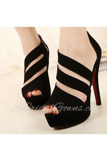 Women's Shoes Three Strap Topline Stiletto Heel Peep Toe Sandals Shoes