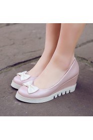 Women's Shoes Wedge Heel Wedges / Platform Heels Party & Evening / Dress / Casual Blue / Pink / Beige