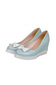 Women's Shoes Wedge Heel Wedges / Platform Heels Party & Evening / Dress / Casual Blue / Pink / Beige