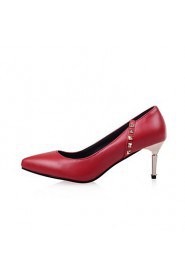 Women's Shoes Stiletto Heel/Pointed Toe Heels Office & Career/Dress Black/Red/White