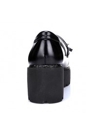 Women's Shoes Platform Heels/Platform/Comfort/Round Toe/Closed Toe Pumps/Heels Casual Black