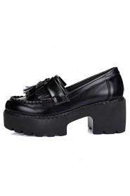 Women's Shoes Platform Heels/Platform/Comfort/Round Toe/Closed Toe Pumps/Heels Casual Black