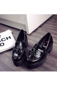 Women's Shoes Platform Heels/Platform/Comfort/Round Toe/Closed Toe Pumps/Heels Casual Black