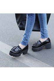 Women's Shoes Platform Heels/Platform/Comfort/Round Toe/Closed Toe Pumps/Heels Casual Black