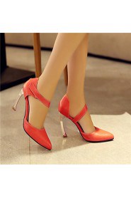 Women's Shoes Synthetic Stiletto Heel Heels/Basic Pump Pumps/Heels Office & Career/Dress/Casual Black/Red/White