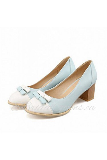 Women's Shoes Leatherette Chunky Heel Heels Heels Wedding / Office & Career / Party & Evening Blue / Pink