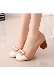 Women's Shoes Leatherette Chunky Heel Heels Heels Wedding / Office & Career / Party & Evening Blue / Pink