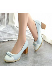 Women's Shoes Leatherette Chunky Heel Heels Heels Wedding / Office & Career / Party & Evening Blue / Pink