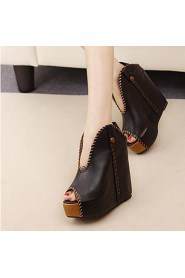 Women's Shoes Peep Toe Wedge Heel Pumps Shoes More Colors available