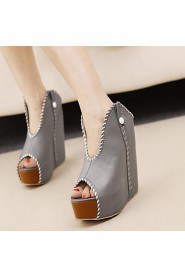 Women's Shoes Peep Toe Wedge Heel Pumps Shoes More Colors available