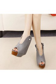 Women's Shoes Peep Toe Wedge Heel Pumps Shoes More Colors available