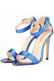 Women's Shoes Leatherette Stiletto Heel Heels / Open Toe Sandals Party & Evening / Dress / CasualBlack / Blue / Purple /