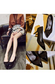 Women's Shoes Stiletto Heel Heels / Pointed Toe / Cap-Toe Heels Casual Black / Pink