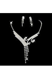 Jewelry Set Women's Anniversary / Wedding / Engagement / Birthday / Gift / Party / Special Occasion Jewelry Sets Alloy Rhinestone Silver