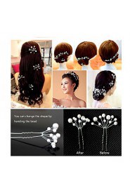 Women's Imitation Pearl Headpiece-Wedding / Special Occasion Hair Pin 6 Pieces