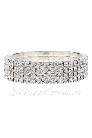 Brimmy Silver Plated Crystal Bracklet