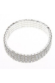 Brimmy Silver Plated Crystal Bracklet