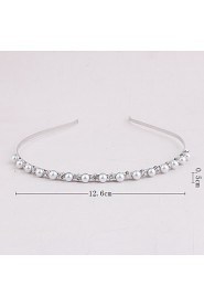 Women's Pearl / Rhinestone Headpiece-Wedding / Special Occasion / Casual / Office & Career / Outdoor Headbands 1 Piece Clear Round