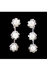 Jewelry Set Women's Wedding / Engagement / Birthday / Gift / Party Jewelry Sets Silver / Imitation Pearl / Alloy RhinestoneNecklaces /