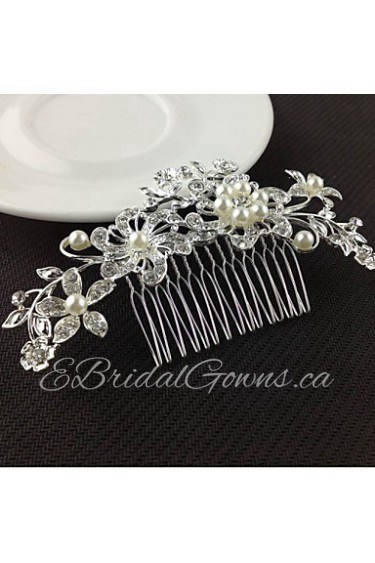 Alloy Hair Combs With Imitation Pearl/Rhinestone Wedding/Party Headpiece Hair Comb for Wedding Party Hair Jewelry