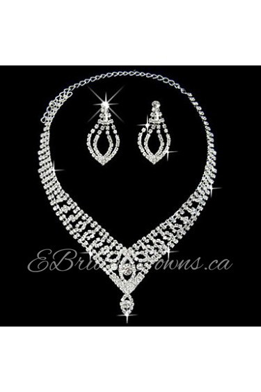 Elegant Marvelous Ladies Necklace and Earrings Jewelry Set (45 cm)