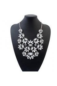 Women Fashion Luxury Statement Colorful Flower Necklace Luxury Drop Brand Necklace