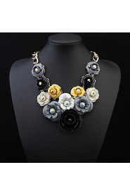 Hot Sale Brand Design Multi-Layer Rhinestone Flower Water Drop Necklace Link Chain Statement New Jewelry