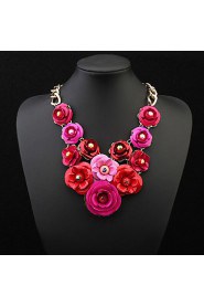 Hot Sale Brand Design Multi-Layer Rhinestone Flower Water Drop Necklace Link Chain Statement New Jewelry