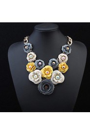 Hot Sale Brand Design Multi-Layer Rhinestone Flower Water Drop Necklace Link Chain Statement New Jewelry