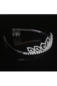 Women's Alloy Headpiece-Wedding / Special Occasion Tiaras Clear Round