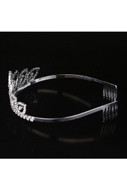 Women's Alloy Headpiece-Wedding / Special Occasion Tiaras Clear Round