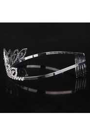 Women's Alloy Headpiece-Wedding / Special Occasion Tiaras Clear Round