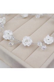 Women's / Flower Girl's Crystal / Alloy Headpiece-Wedding / Special Occasion / Casual Flowers / Hair Pin White