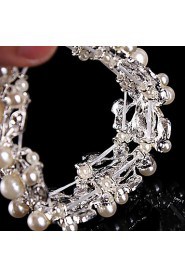 Women's Chain / Strand / Round Bangles Bracelet Imitation Pearl / Alloy Imitation Pearl / Rhinestone