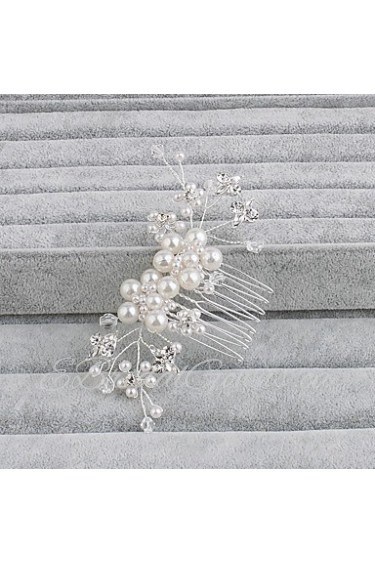 Women's Pearl Headpiece-Wedding / Special Occasion / Casual / Office & Career / Outdoor Hair Combs 1 Piece Clear Round