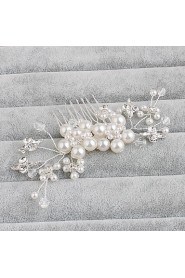 Women's Pearl Headpiece-Wedding / Special Occasion / Casual / Office & Career / Outdoor Hair Combs 1 Piece Clear Round