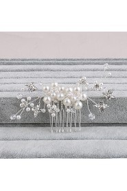 Women's Pearl Headpiece-Wedding / Special Occasion / Casual / Office & Career / Outdoor Hair Combs 1 Piece Clear Round