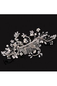 Women's Crystal / Alloy / Imitation Pearl Headpiece-Wedding / Special Occasion Hair Combs 1 Piece