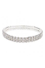 Narrow Silver Plated Crystal Bracelet