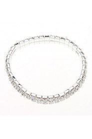 Narrow Silver Plated Crystal Bracelet