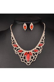 Jewelry Set Women's Anniversary / Wedding / Birthday / Gift / Party / Special Occasion Jewelry Sets Rhinestone CrystalNecklaces /