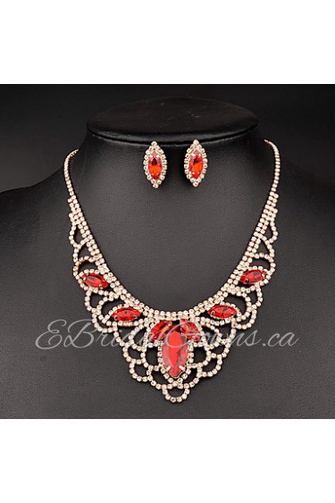 Jewelry Set Women's Anniversary / Wedding / Birthday / Gift / Party / Special Occasion Jewelry Sets Rhinestone CrystalNecklaces /