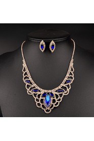 Jewelry Set Women's Anniversary / Wedding / Birthday / Gift / Party / Special Occasion Jewelry Sets Rhinestone CrystalNecklaces /