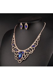 Jewelry Set Women's Anniversary / Wedding / Birthday / Gift / Party / Special Occasion Jewelry Sets Rhinestone CrystalNecklaces /