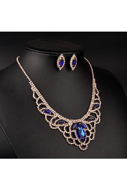 Jewelry Set Women's Anniversary / Wedding / Birthday / Gift / Party / Special Occasion Jewelry Sets Rhinestone CrystalNecklaces /